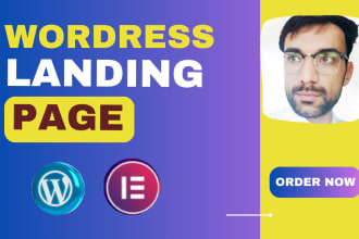 design and build a professional landing page on wordpress with elementor