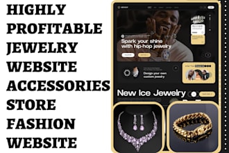 design jewelry website necklace engagement ring wristwatch fashion website