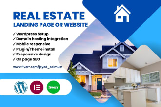 create a real estate listing website or landing page with wordpress