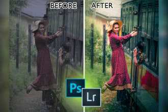 do cinematic color grade and retouch photos
