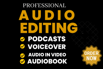 do editing, noise reduction, repair, enhance, fix, clean up your audio file