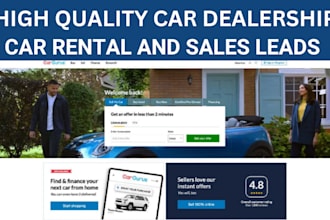 design car dealership leads car rental landing page used cars sales funnel