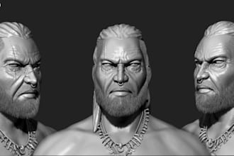 make 3d face,head, likeness sculpting