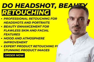 retouch headshots, beauty and portrait photos for you