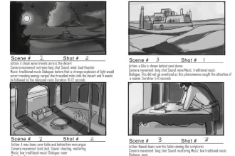 make storyboard for your film, commercial, animation etc