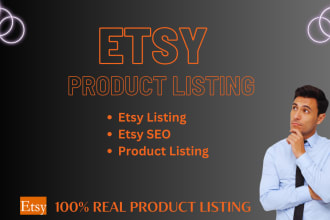 do bulk product listing, product upload and add products on etsy