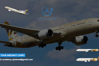 create liveries for microsoft flight simulator and xplane 11 or 12