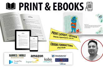 do book interior layout design and epub kindle ebook formatting