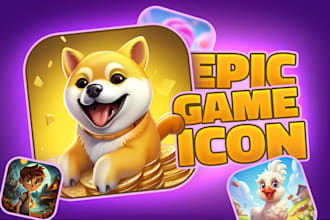 create epic game and app icon for appstore and googleplay