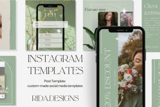 canva instagram template for a beautiful feed