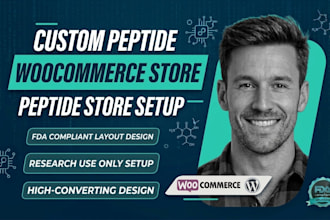 build fda compliant peptide website, research peptide store using woocommerce