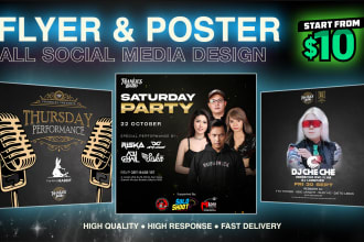 design a unique event, dj, club, concert flyer or poster