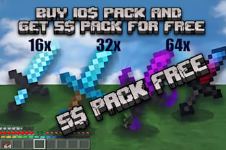 create minecraft bedwars 16x,32x,64x texture pack on your wish