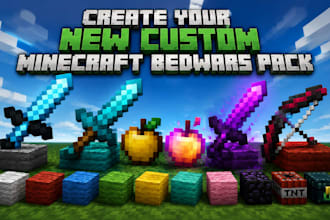 create minecraft bedwars 16x,32x,64x texture pack on your wish