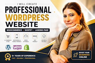 design a woocommerce, shopify website for you