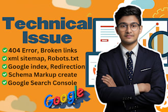 solve broken links, 404 error, 301 redirect, index, XML sitemap, robots txt