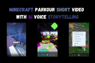 edit minecraft parkour background video with ai voiceover