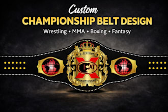 design a custom championship belt or replica wwe 2k25 wrestling belts