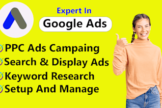 setup and manage google ads adwords ppc campaing