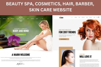 design beauty salon cosmetics spa skin care website hair extension makeup store