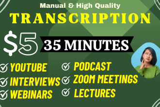 transcribe audio video interview podcast webinar youtube zoom record transcript