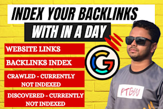 index your backlinks, website, pages, product in google within a day