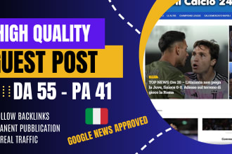place your guest post on my premium italian football website