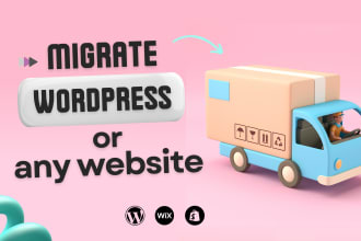 migrate wordpress website, wix to wordpress and shopify migration