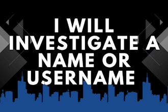 investigate a name or username