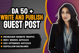 write high da guest post backlinks with SEO quality guest posting service