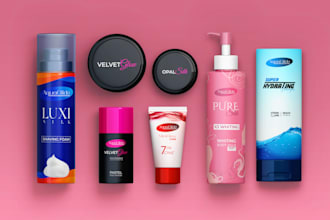 design creative cosmetic product label design