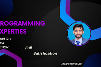 do python, java, c, cpp programming projects and tasks