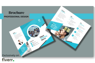 design unique bi trifold brochure and premium catalog
