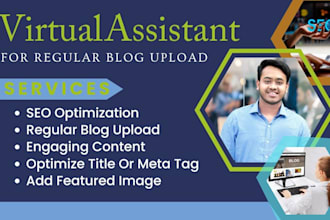 be your VA for your regular blog upload on the wordpress website
