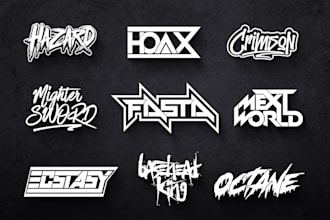 design professional typography logo for dj, producer, music, band