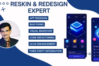 reskin, redesign, customize and debug react native app