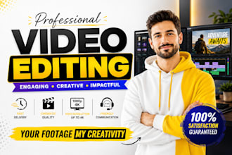 edit podcast, real estate, reels, music, sports, youtube, wedding video editing