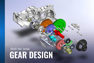 design mechanical gear in solidworks 3d cad