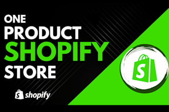 create one product shopify store, shopify dropshipping website