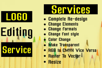 redesign redraw recreate and update your existing logo