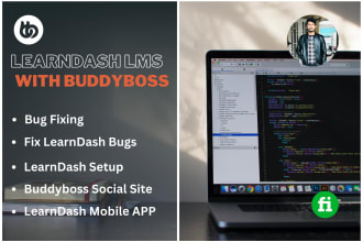 fix or build buddyboss, learndash and buddyboss app
