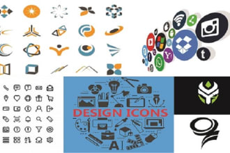 design simple, attractive app icon and vector icons logo