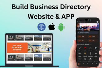 build business directory listing website and flutter android and ios app