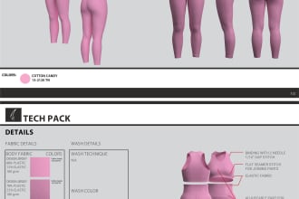 make tech pack with 3d garments
