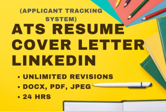 do professional resume writing, ats CV writing, optimize linkedin