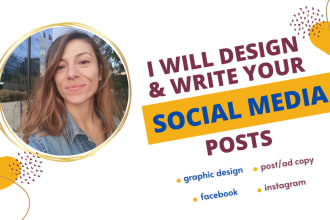 design social media posts and write your captions for instagram facebook