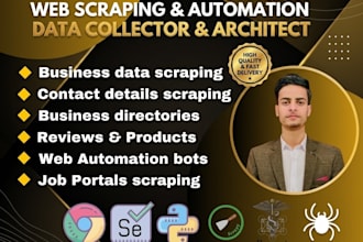 develop web scraper, crawler and data extraction tool in python