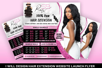 design hair extension, salon, beauty, women flyers