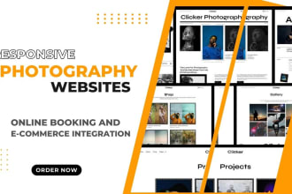 responsive and SEO optimized photography website design with booking system