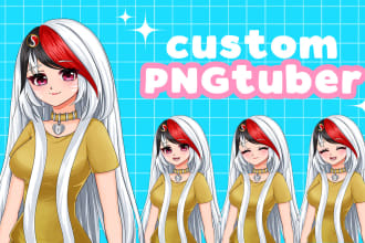 create custom pngtuber in cute anime vtuber style